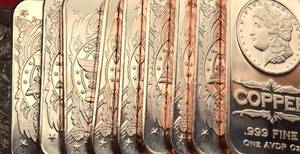 Lot of (10) .999 FINE SOLID COPPER COLLECTIBLES - BULLION PIECES  - MORGAN BUST COPPER BARS DESIGN