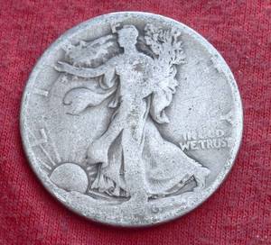 Lot of (1) 90% SILVER LIBERTY WALKING HALF DOLLARS