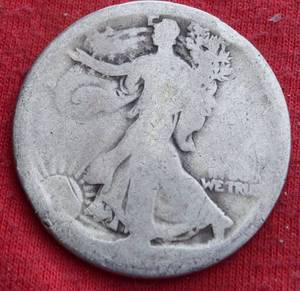 Lot of (1) 90% SILVER LIBERTY WALKING HALF DOLLARS