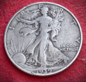 Lot of (1) 90% SILVER LIBERTY WALKING HALF DOLLARS