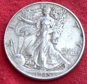 Lot of (1) 90% SILVER LIBERTY WALKING HALF DOLLARS
