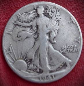 Lot of (1) 90% SILVER LIBERTY WALKING HALF DOLLARS