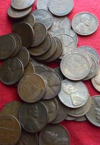 Lot of (50) Wheat Pennies