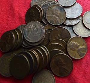 Lot of (50) Wheat Pennies
