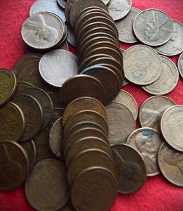 Lot of (50) Wheat Pennies
