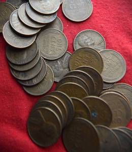 Lot of (50) Wheat Pennies