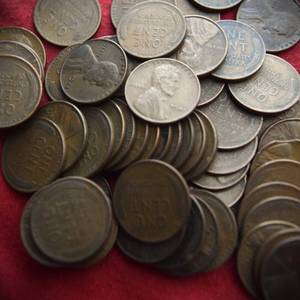 Lot of (50) Wheat Pennies