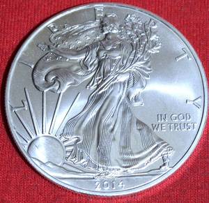 Lot of (1) 2014 SILVER EAGLES  MINT BRILIANT UNCIRCULATED