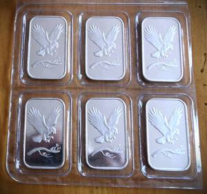 Lot of (6) SILVER TOWNE COLLECTION OF 6 BARS