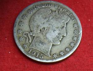 Lot of (5) EARLY 20TH CENTURY BARBER HALF DOLLARS FULL 90% SILVER