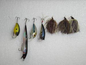 Set of 7 Spinner, Wiggler, Rattler, Diver Fishing Lures