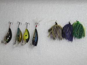 Set of 7 Spinner, Wiggler, Rattler, Diver Fishing Lures