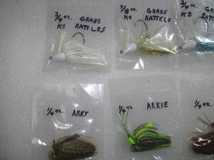 Set of 10  Grass, Arky, Rattle Spinner Fishing Lures