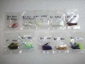 Set of 10  Grass, Arky, Rattle Spinner Fishing Lures