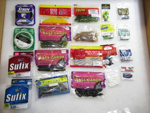 Lot of 20 Baits-Weights-Lines-Tackle Fishing Gear
