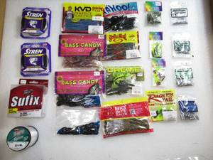 Lot of 20 Baits-Weights-Lines-Tackle Fishing Gear