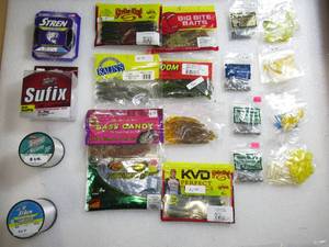 Lot of 24 Baits-Weights-Lines-Tackle Fishing Gear
