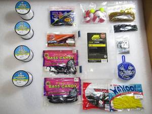 Lot of 16 Baits-Weights-Lines-Tackle Fishing Gear