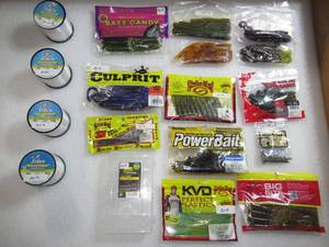 Lot of 19 Baits-Weights-Lines-Tackle Fishing Gear