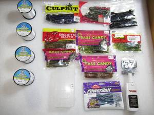 Lot of 18 Baits-Weights-Lines-Tackle Fishing Gear