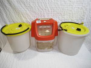 Lot of 3 Minnow Life Bait Buckets