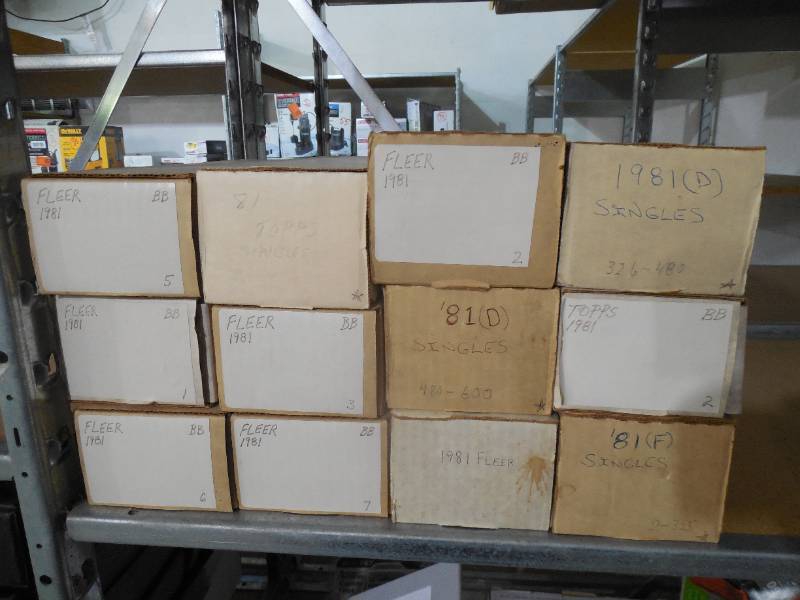 lot 153 image: 1981 Topps, Donruss & Fleer Baseball Hoard - Approximately 10,000 Cards