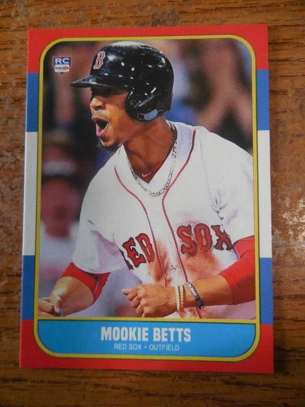 lot 25 image: (4) 2016 ACEO RP Mookie Betts Rookies