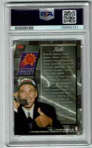 lot 11 image: PSA 8 1996 Fleer Metal Steve Nash Rookie Card #138