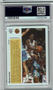 lot 14 image: PSA 8 1991 U.D. Award Winner Hologram Michael Jordan #AW1