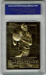 lot 6 image: WCG 10 1996-97 Skybox EX-2000 23KT Gold Kobe Bryant Limited Edition
