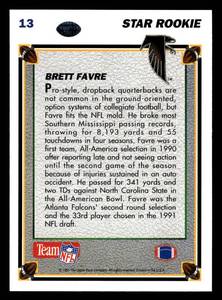 lot 104 image: 1991 Upper Deck Brett Favre Rookie Card #13