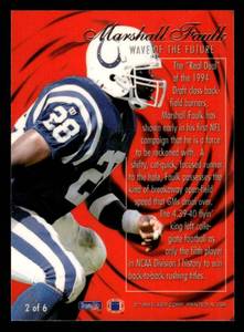 lot 93 image: 1994 Flair Wave of the Future Marshall Faulk Rookie Card #2