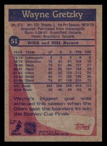 lot 83 image: 1983 Topps Wayne Gretzky #51