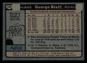 lot 69 image: 1980 Topps George Brett #450