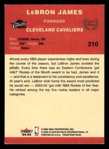 lot 58 image: 2004 Fleer Award Winner Lebron James #210