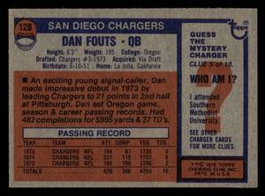 lot 46 image: 1976 Topps Dan Fouts #128