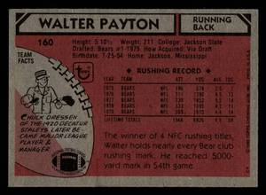 lot 43 image: 1980 Topps Walter Payton #160