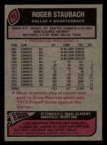 lot 38 image: 1977 Topps Roger Staubach #45