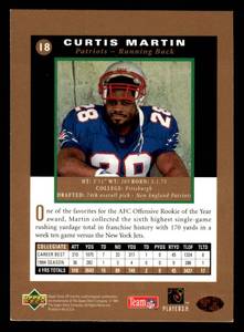 lot 140 image: 1994 SP Curtis Martin Rookie Card #18