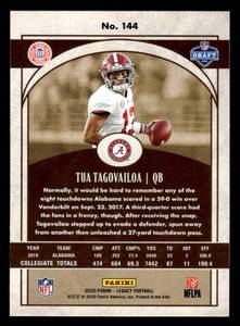 lot 146 image: 2020 Legacy Tua Tagovailoa Rookie Card #144