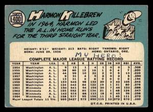 lot 157 image: 1965 Topps Harmon Killbrew #400