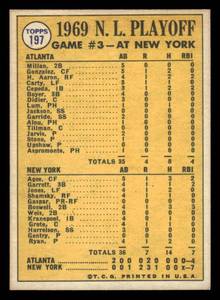 lot 165 image: 1970 Topps N.L. Playoff Nolan Ryan #197