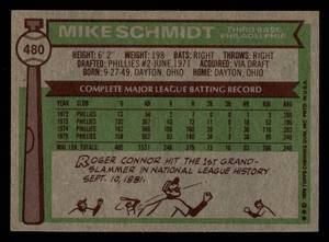 lot 177 image: 1976 Topps Mike Schmidt #480