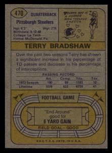 lot 190 image: 1974 Topps Terry Bradshaw #470