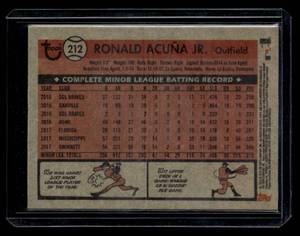 lot 207 image: 2018 Topps Archives Ronald Acuna Jr. Rookie Card #212