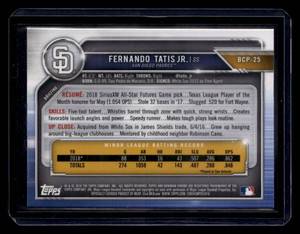 lot 208 image: 2019 Bowman Chrome Mega Refractor Fernando Tatis Jr. Rookie Card #BCP-25