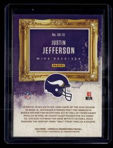 lot 227 image: 2020 Diamond Kings Green Justin Jefferson Rookie Card #13