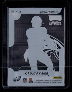 lot 229 image: 2020 Playoff Momentum SSD Jalen Hurts Rookie Card #18