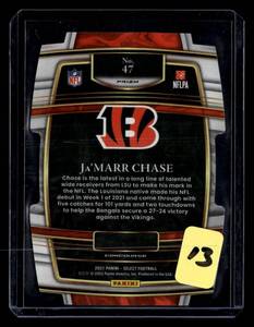 lot 236 image: 2021 Select Die Cut Silver Prizm JaMarr Chase Rookie Card #47