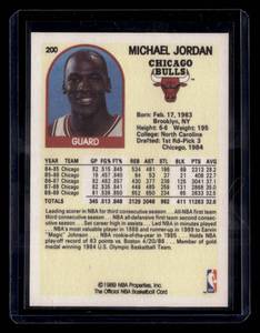 lot 245 image: 1989 NBA Hoops Michael Jordan #200